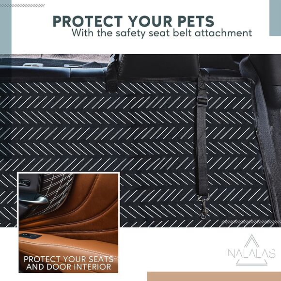 Nalalas Dog and Cat Rear Seat Cover Safe Washable Waterproof Anti Slip New - Picture 5 of 6